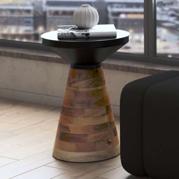 Accent Table in Black and Walnut