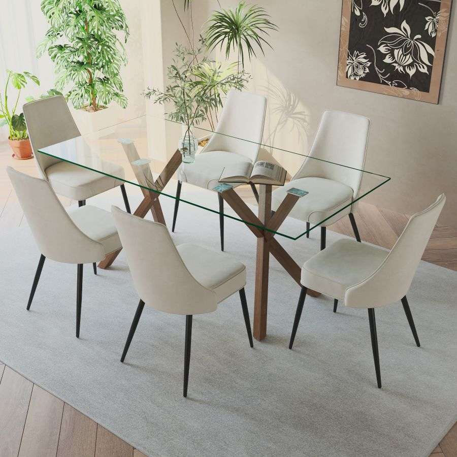 202-158BEG_1 Modern Dining Chair