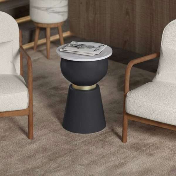 black and White Accent Table