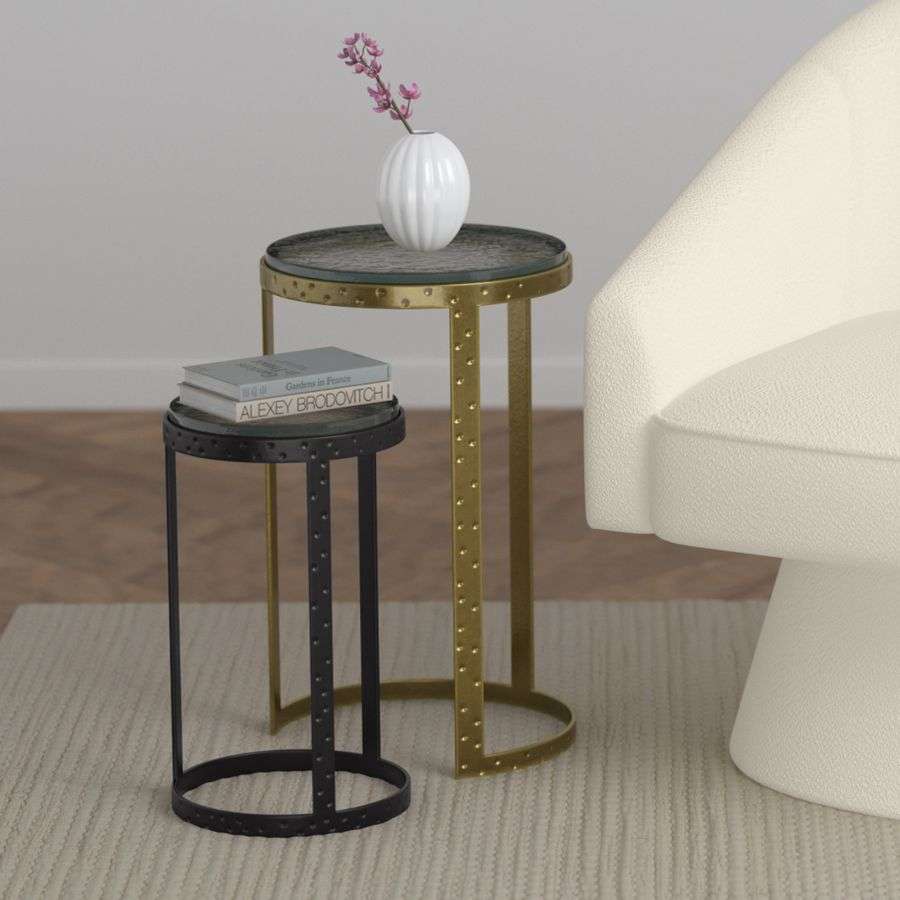 Glass Accent Table Set Glass Accent Table Set