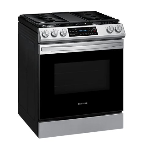 Silver Samsung Gas Range with Fan Convection | NX60T8311SS
