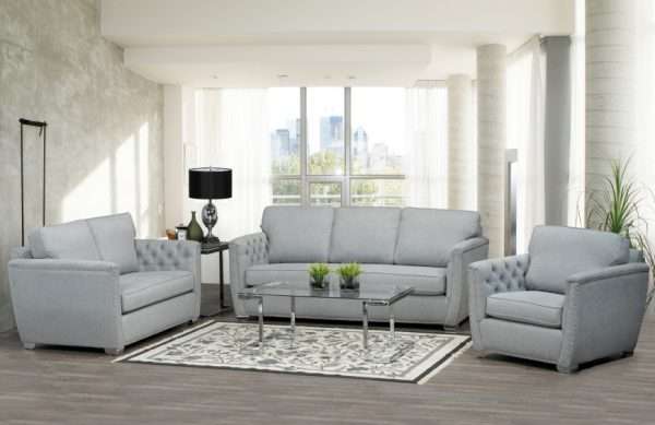 Beautiful Canadian Made 3 PC Fabric Couch Set (Erindale)