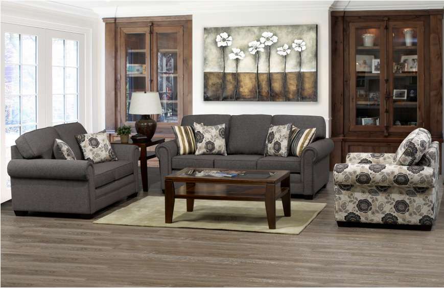 images Rolled Arms Stafford Sofa Set with Accent Chair - Canadian Made