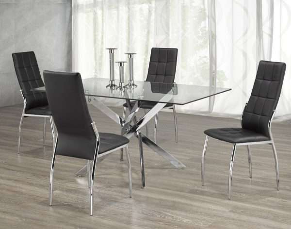 Glass dining room set