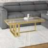 Gold Finish Coffee Table