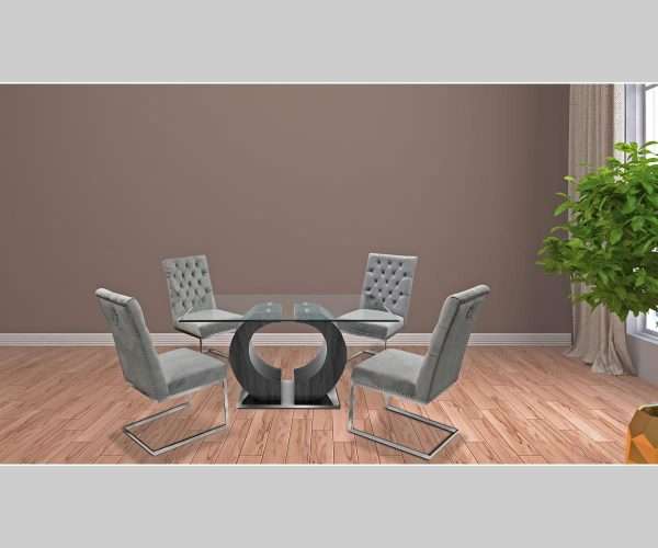 5 PC Glass Dining Set