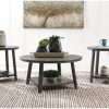 Table Set In Grey Finish