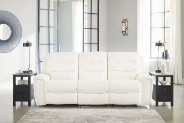 Reclining Sofa In White