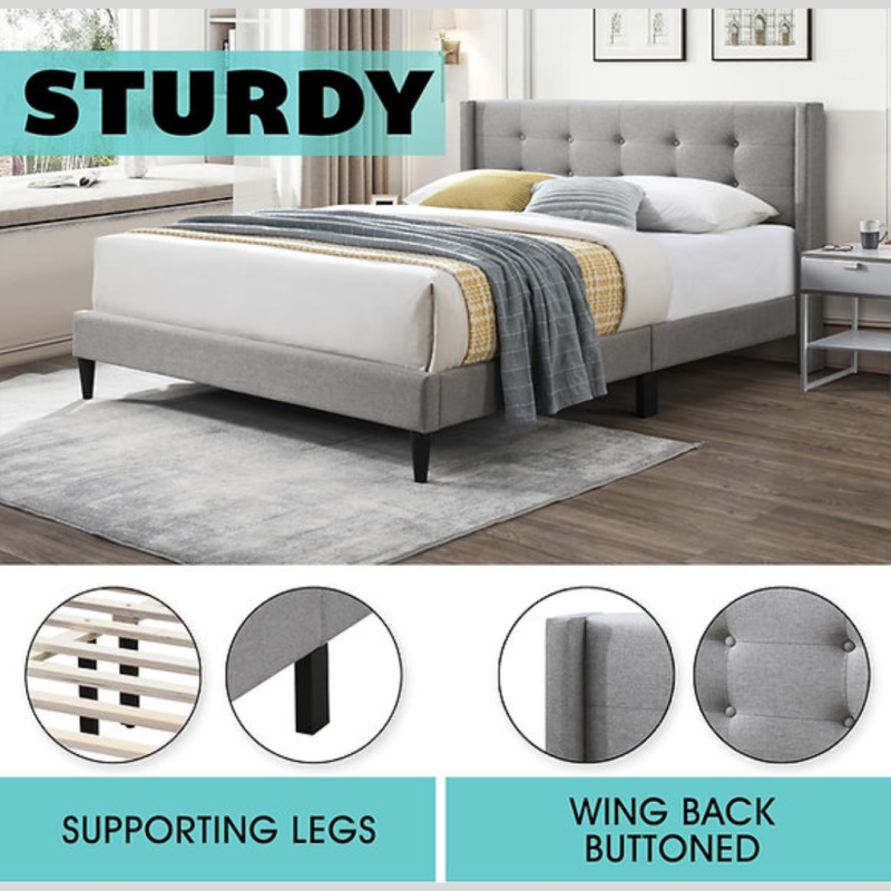 Bed Frame in Grey