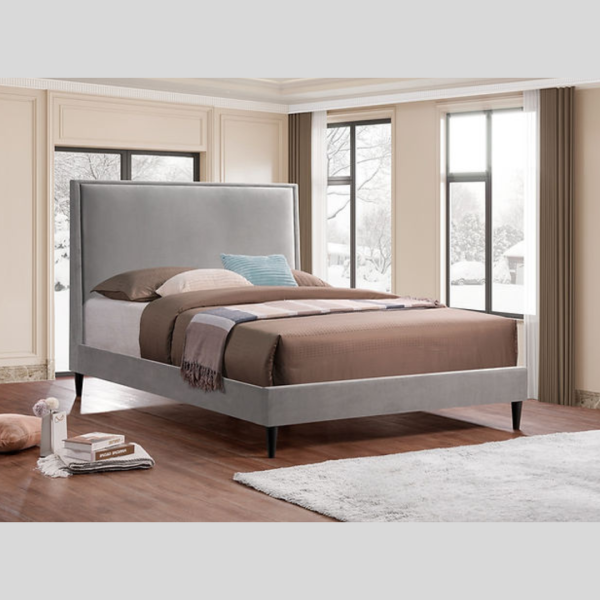 Grey Platform Bed