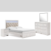 White Upholstered Bedroom Set