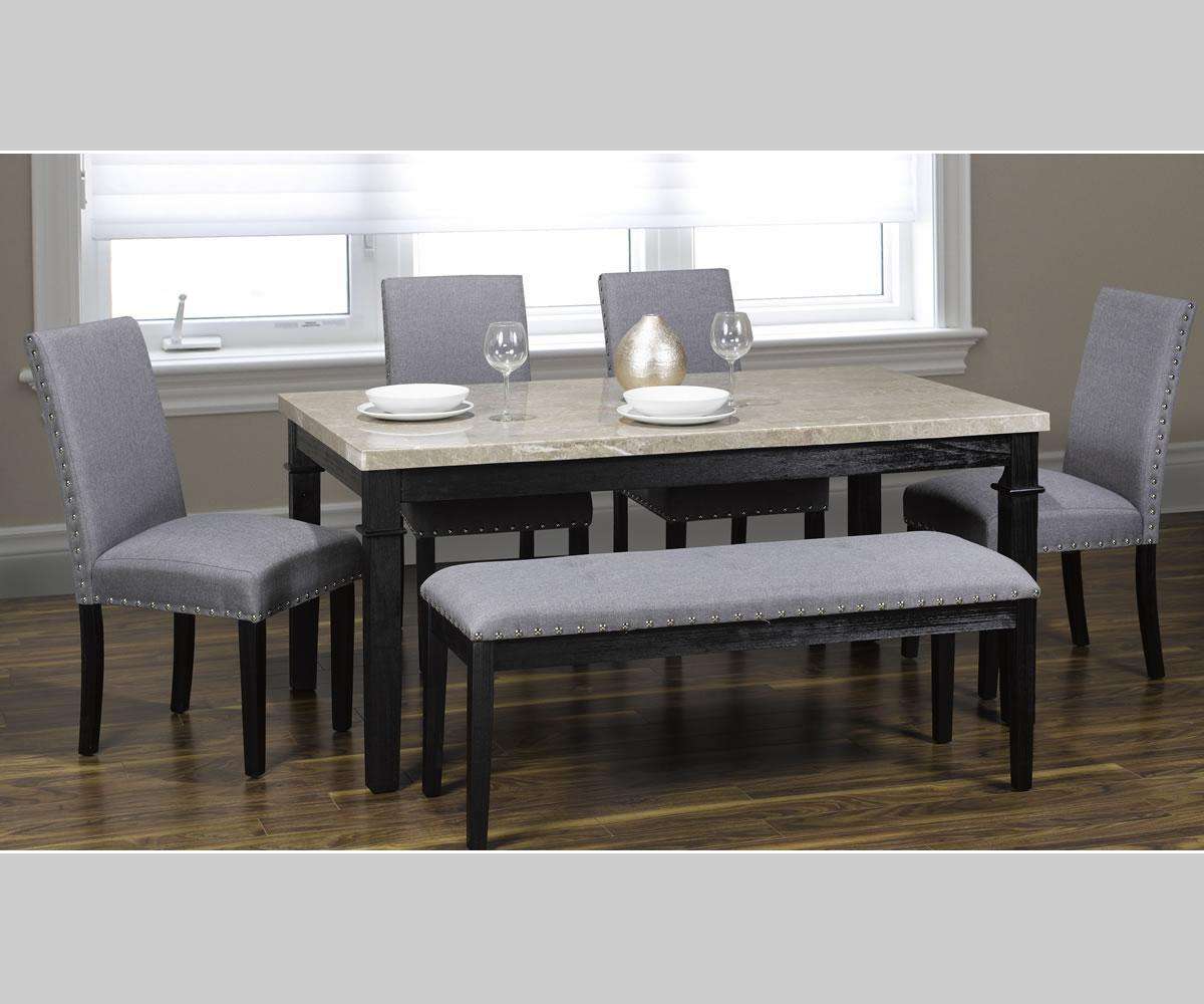 2804-dt-112-gr-nancy Marble Dining Set