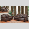 Traditional brown Leather Sofa