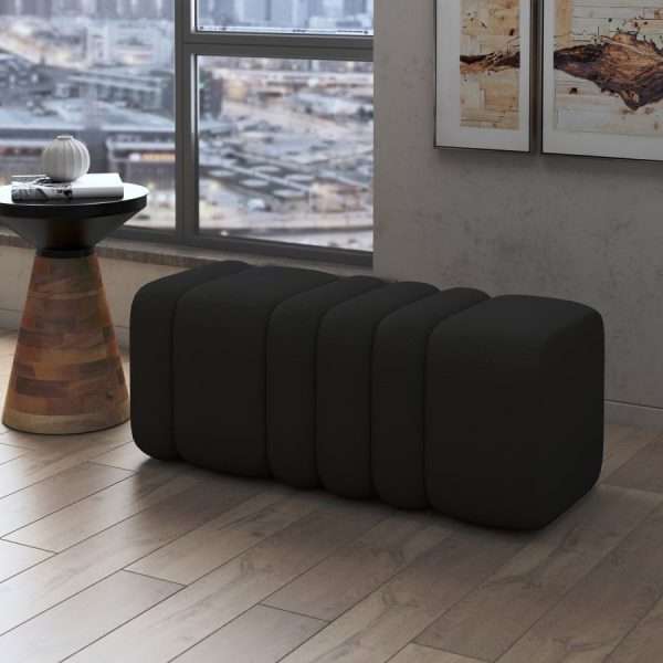 Tufted Ottoman in Black