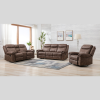 Brown Fabric Recliner Set