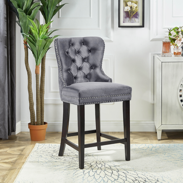 Velvet bar stool