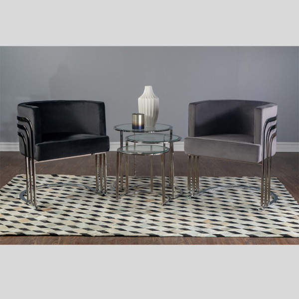 Accent Chair in Silver