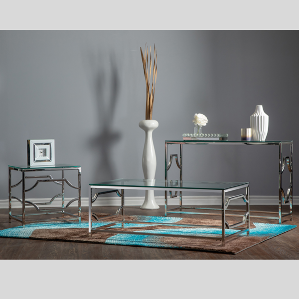 Steel Base Console Table
