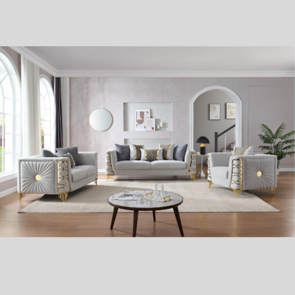 Sofa with Gold Arms