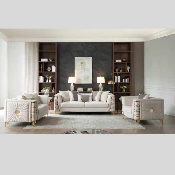 Sofa with Gold Arms