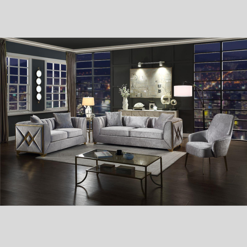 Silver Living Room Set