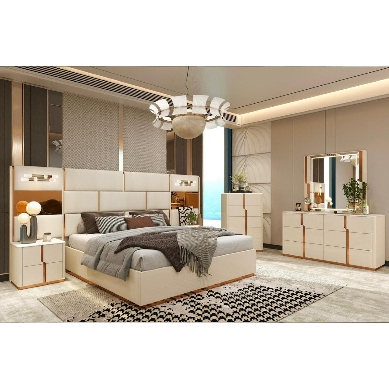 Luxury Hydraulic Bedroom Set Luxury Hydraulic Bedroom Set